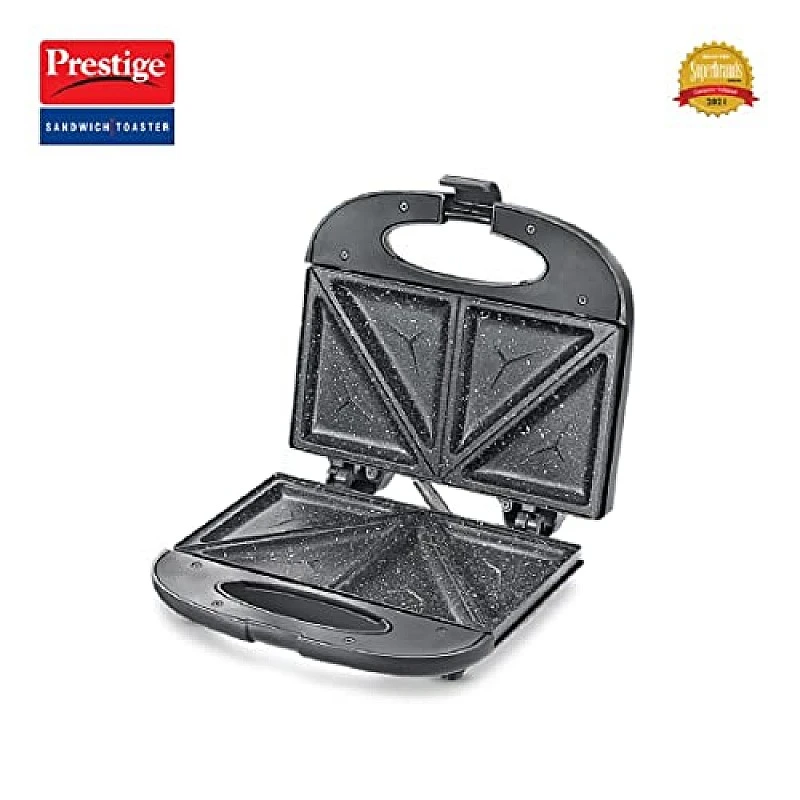 Prestige PSFSP - Spatter Coated Non-stick Sandwich Toasters With fixed Sandwich Plates, Black Prestige PSFSP - Spatter Coated Non-stick Sandwich Toasters With fixed Sandwich Plates, Black