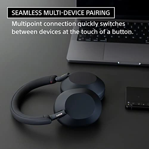 Sony WH-1000XM5 Best Active Noise Cancelling Wireless Bluetooth Over Ear Headphones with Mic for Clear Calling, up to 40 Hours Battery Black