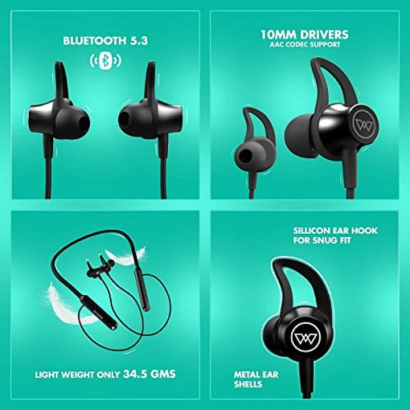 Wings Phantom 205 Wireless Earbuds, Touch Controls 40ms Low Latency Wings Phantom 205 Wireless Earbuds, Touch Controls 40ms Low Latency