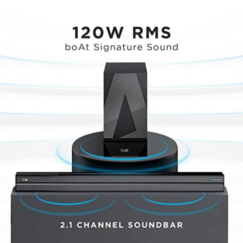 boAt Aavante Bar Aaupera Bluetooth Soundbar with 120W RMS (Premium Black) boAt Aavante Bar Aaupera Bluetooth Soundbar with 120W RMS (Premium Black)