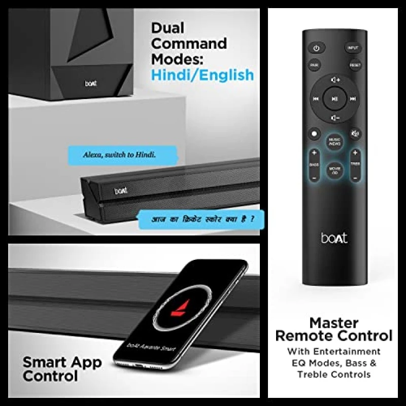 boAt Aavante Bar Aaupera Bluetooth Soundbar with 120W RMS (Premium Black) boAt Aavante Bar Aaupera Bluetooth Soundbar with 120W RMS (Premium Black)
