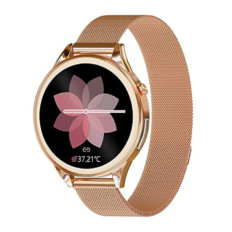 Vibez By Lifelong Xena SmartWatch For Women With Hd Display| Ecg+Ppg|Body Temprature (Gold) Vibez By Lifelong Xena SmartWatch For Women With Hd Display| Ecg+Ppg|Body Temprature (Gold)