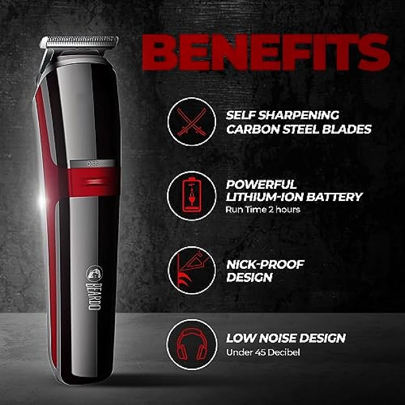Beardo Ape-X 3-in-1 Multipurpose Trimmer for Men Grooming Kit Black Beardo Ape-X 3-in-1 Multipurpose Trimmer for Men Grooming Kit Black