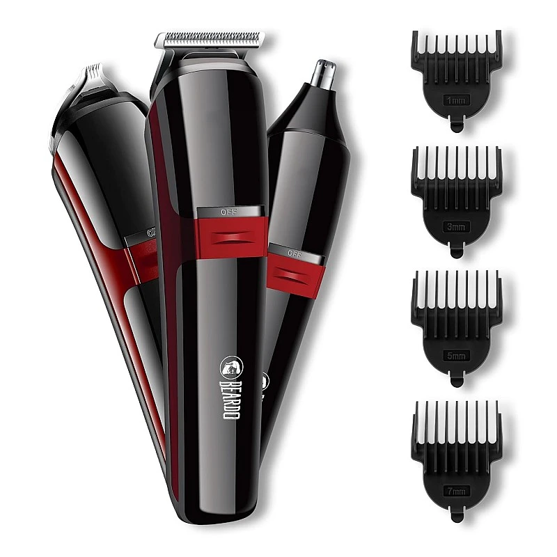 Beardo Ape-X 3-in-1 Multipurpose Trimmer for Men Grooming Kit Black Beardo Ape-X 3-in-1 Multipurpose Trimmer for Men Grooming Kit Black