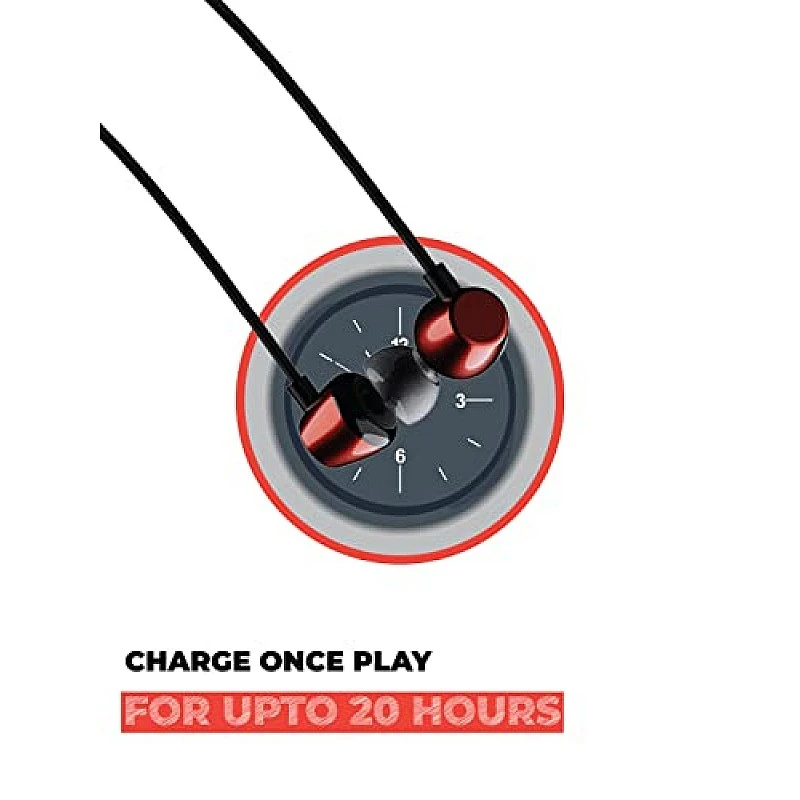 HAMMER Sting 3.0 in Ear Bluetooth Neckband with Upto 20 Hours Playback, IPX3, Magnetic Eartips, Integrated Controls, (Black) HAMMER Sting 3.0 in Ear Bluetooth Neckband with Upto 20 Hours Playback, IPX3, Magnetic Eartips, Integrated Controls, (Black)