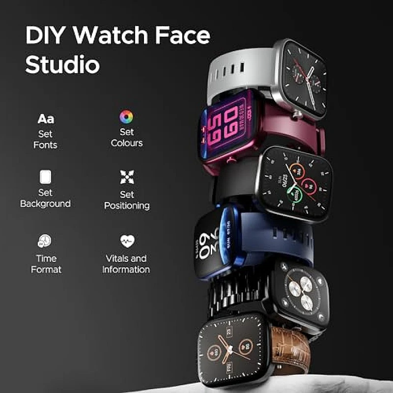 boAt Ultima Prism Smart Watch with 1.96" AMOLED Display, BT Calling Female Wellness (Steel Black) boAt Ultima Prism Smart Watch with 1.96" AMOLED Display, BT Calling Female Wellness (Steel Black)