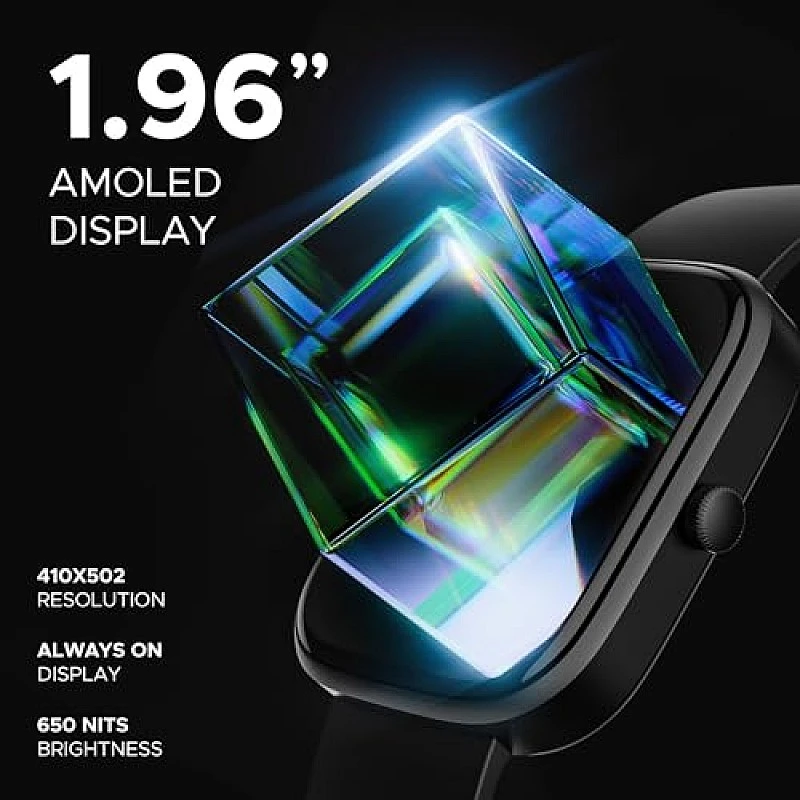 boAt Ultima Prism Smart Watch with 1.96" AMOLED Display, BT Calling Female Wellness (Steel Black) boAt Ultima Prism Smart Watch with 1.96" AMOLED Display, BT Calling Female Wellness (Steel Black)