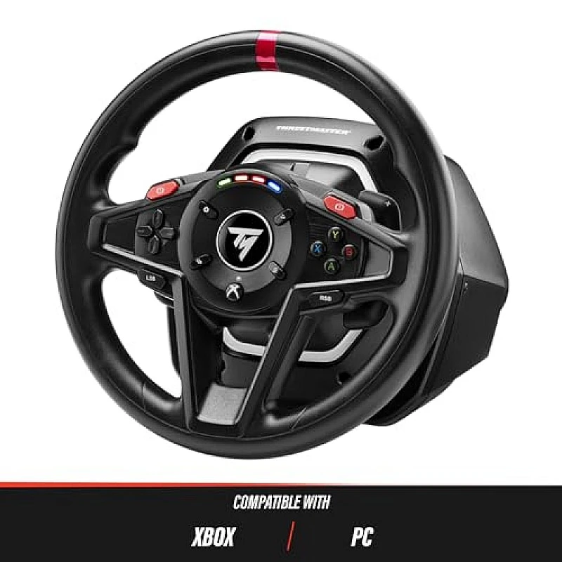 Thrustmaster T128 Force Feedback Racing Wheel with Magnetic Pedals, Xbox Series X|S, Xbox One, PC Thrustmaster T128 Force Feedback Racing Wheel with Magnetic Pedals, Xbox Series X|S, Xbox One, PC