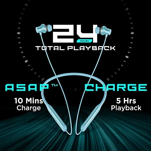 boAt Rockerz 330ANC Bluetooth in Ear Neckband with Mic Oceanic Blue boAt Rockerz 330ANC Bluetooth in Ear Neckband with Mic Oceanic Blue