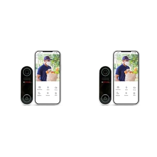 CP PLUS Smart WiFi Wireless Video Doorbell | 2MP Full HD Video, Night Vision|SD Slot up to 128GB | 20 Chime Melodies - CP-L23, Black
