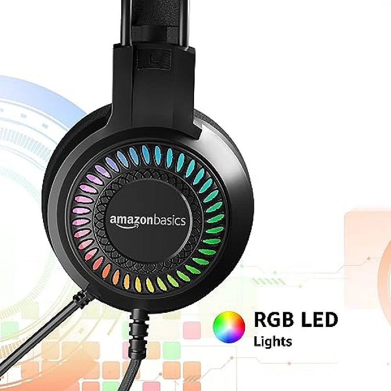 Amazon Basics Wired Over Ear Gaming Headphone with Mic (Black) Amazon Basics Wired Over Ear Gaming Headphone with Mic (Black)