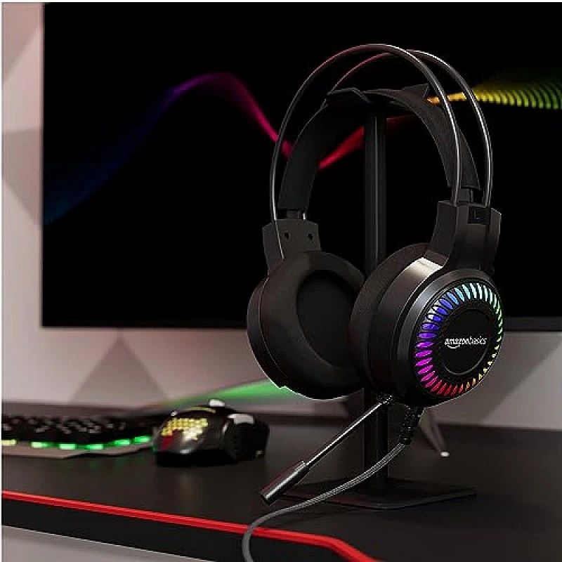 Amazon Basics Wired Over Ear Gaming Headphone with Mic (Black) Amazon Basics Wired Over Ear Gaming Headphone with Mic (Black)