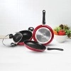 Milton Pro Cook Kitchen Jewel Set of 3 Fry pan 24 cm Kadhai 24 cm Glass lid & Tawa Maroon Milton Pro Cook Kitchen Jewel Set of 3 Fry pan 24 cm Kadhai 24 cm Glass lid & Tawa Maroon