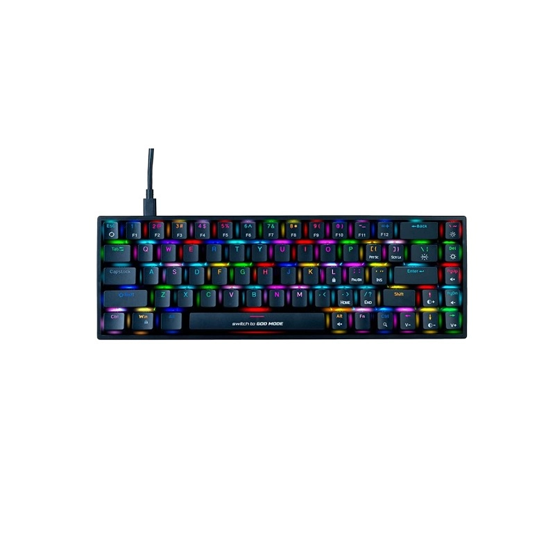 Cosmic Byte CB-GK-31 Artemis 68Key Per Key RGB Wired Mechanical Keyboard with Outemu Red Switches and Software (Black)