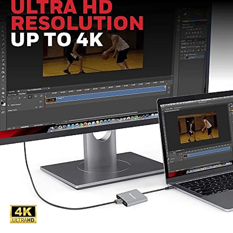 Honeywell High-Speed 3-in-1 Type C to HDMI Adapter, PD Charging Upto100W, USB3.0 Delivers Quick Transfer Speed of 5GBPS, UHD 4K@30Hz Honeywell High-Speed 3-in-1 Type C to HDMI Adapter, PD Charging Upto100W, USB3.0 Delivers Quick Transfer Speed of 5GBPS, UHD 4K@30Hz