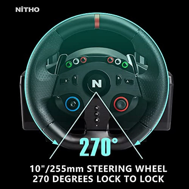 NiTHO Drive Pro ONE Gaming Racing Wheel with Separate Shifter and Floor Pedals, Steering Wheel for PC, PS4, Xbox One, Xbox Series NiTHO Drive Pro ONE Gaming Racing Wheel with Separate Shifter and Floor Pedals, Steering Wheel for PC, PS4, Xbox One, Xbox Series