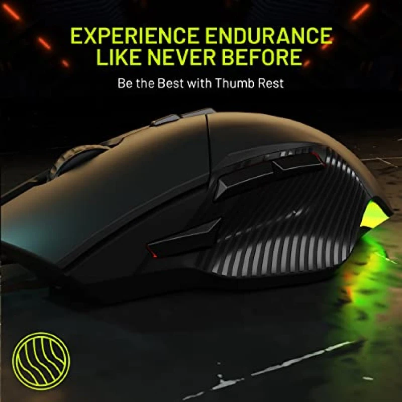 Archer Tech Lab Recurve 300 Wired Gaming Mouse,12000 Dpi Compatible with Pc Mac Black Archer Tech Lab Recurve 300 Wired Gaming Mouse,12000 Dpi Compatible with Pc Mac Black