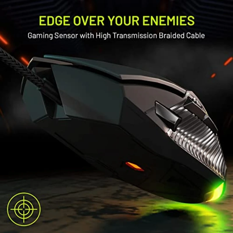 Archer Tech Lab Recurve 300 Wired Gaming Mouse,12000 Dpi Compatible with Pc Mac Black Archer Tech Lab Recurve 300 Wired Gaming Mouse,12000 Dpi Compatible with Pc Mac Black