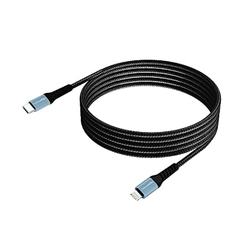 amazon basics Usb C To Lightning Aluminum With Nylon Braided Mfi Certified Charging Cable (Grey, 2 Meter) Black amazon basics Usb C To Lightning Aluminum With Nylon Braided Mfi Certified Charging Cable (Grey, 2 Meter) Black