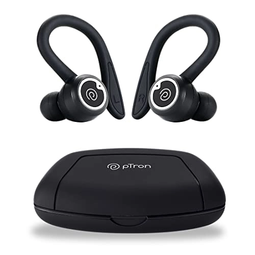 pTron Bassbuds Sports V2 Bluetooth 5.3 Headphone with Mic, Earhooks, 48Hrs Playtime pTron Bassbuds Sports V2 Bluetooth 5.3 Headphone with Mic, Earhooks, 48Hrs Playtime