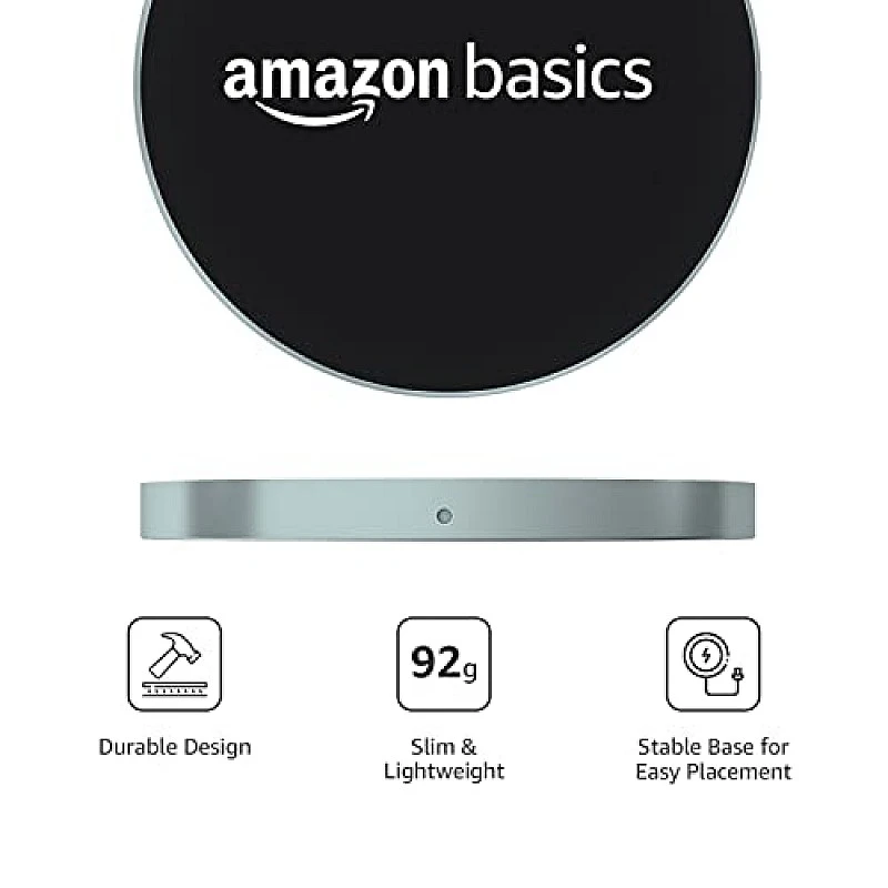 AmazonBasics Magnetic Wireless Charger 15W Fast Charging Circular Pad Compatible with iPhone AmazonBasics Magnetic Wireless Charger 15W Fast Charging Circular Pad Compatible with iPhone