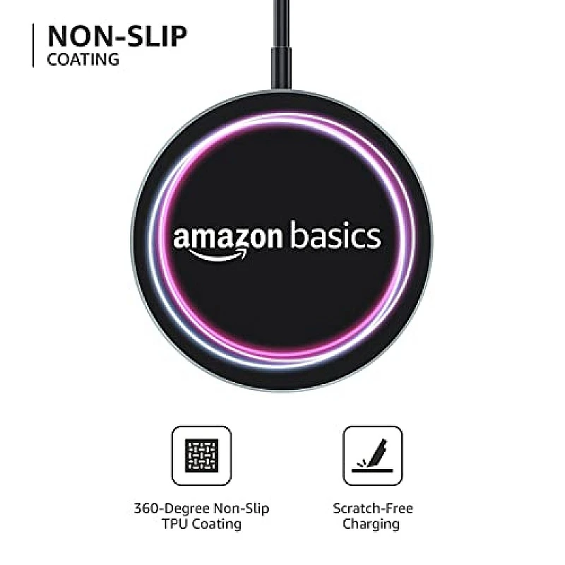 AmazonBasics Magnetic Wireless Charger 15W Fast Charging Circular Pad Compatible with iPhone AmazonBasics Magnetic Wireless Charger 15W Fast Charging Circular Pad Compatible with iPhone
