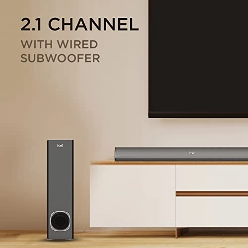 boAt Aavante Bar 1200N Bluetooth Soundbar with 100W RMS Signature Sound, 2.1 Channel, Multi-Compatibility (Premium Black) boAt Aavante Bar 1200N Bluetooth Soundbar with 100W RMS Signature Sound, 2.1 Channel, Multi-Compatibility (Premium Black)