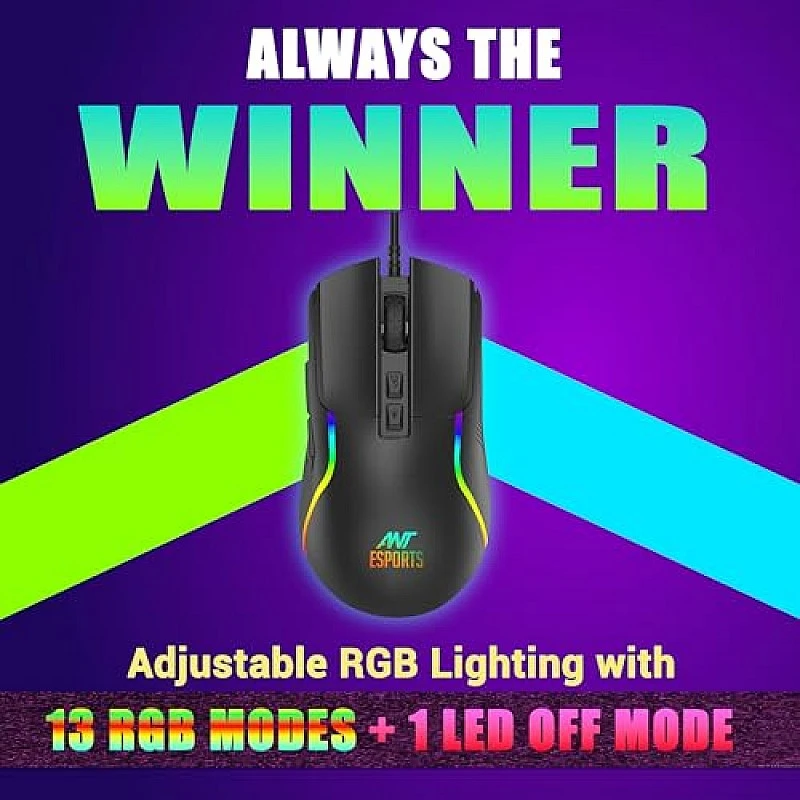 Ant Esports GM610 7D Crystal Full RGB Gaming Mouse White Ant Esports GM610 7D Crystal Full RGB Gaming Mouse White