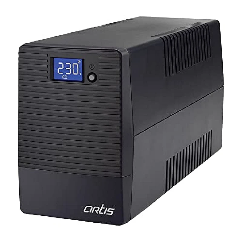 Artis 600VA LCD Touchscreen UPS for Personal Computers, Desktop PCs, Laptops, Routers, Networking Devices and Gaming Consoles Artis 600VA LCD Touchscreen UPS for Personal Computers, Desktop PCs, Laptops, Routers, Networking Devices and Gaming Consoles