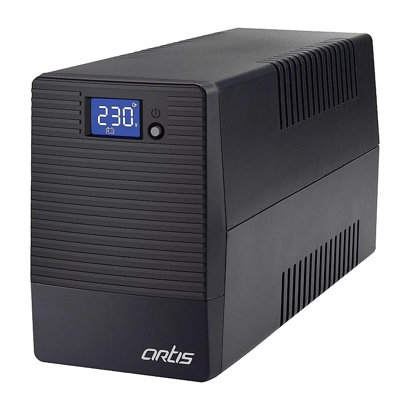Artis 600VA LCD Touchscreen UPS for Personal Computers, Desktop PCs, Laptops, Routers, Networking Devices and Gaming Consoles Artis 600VA LCD Touchscreen UPS for Personal Computers, Desktop PCs, Laptops, Routers, Networking Devices and Gaming Consoles