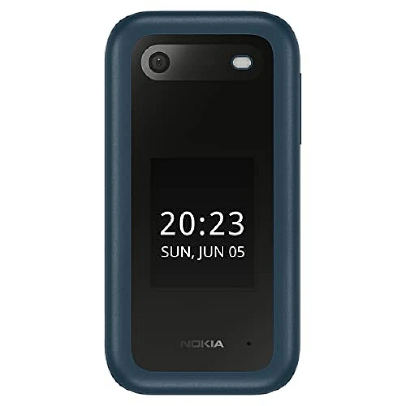 Nokia 2660 Flip 4G Volte keypad Phone with Dual SIM, Dual Screen, inbuilt MP3 Player & Wireless FM Radio | Blue Nokia 2660 Flip 4G Volte keypad Phone with Dual SIM, Dual Screen, inbuilt MP3 Player & Wireless FM Radio | Blue