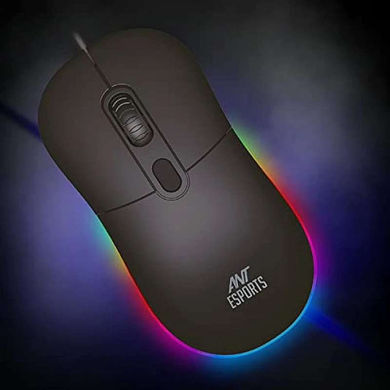 Ant Esports GM40 Wired Optical Gaming Mouse with RGB LED, Lightweight and Ergonomic Design, DPI Upto 2400 Ant Esports GM40 Wired Optical Gaming Mouse with RGB LED, Lightweight and Ergonomic Design, DPI Upto 2400