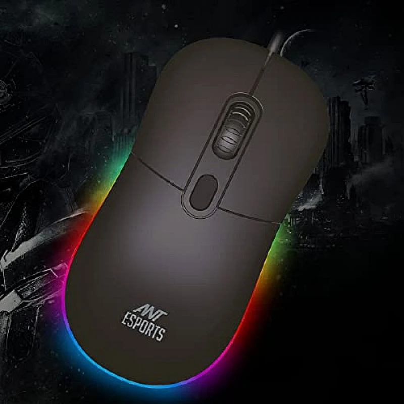Ant Esports GM40 Wired Optical Gaming Mouse with RGB LED, Lightweight and Ergonomic Design, DPI Upto 2400 Ant Esports GM40 Wired Optical Gaming Mouse with RGB LED, Lightweight and Ergonomic Design, DPI Upto 2400