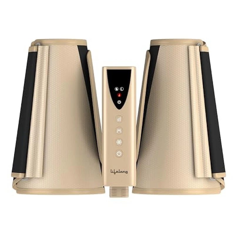 Lifelong LLM513 Rechargeable Air Pressure Massager For Calves Air Compression Massager With Heat and Vibration Beige