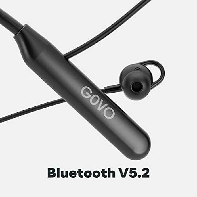 GOVO GOKIXX 621 Bluetooth Neckband, 22 Hours Battery, ENC Technology Platinum Black GOVO GOKIXX 621 Bluetooth Neckband, 22 Hours Battery, ENC Technology Platinum Black