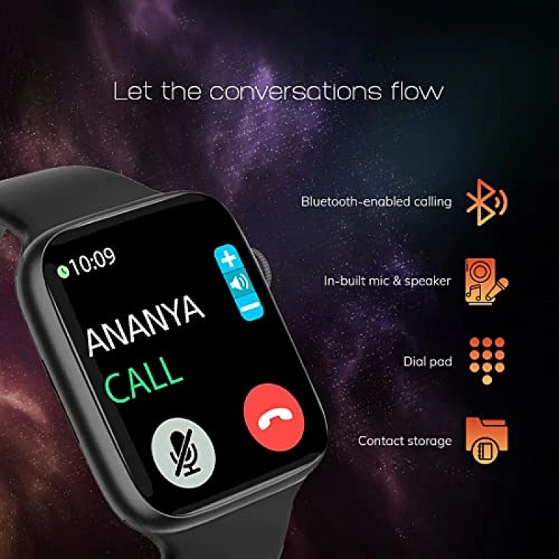 WRISTIO 2 Smartwatch, 1.9" Industry-Leading HD Display, BT Calling, Upto 30 Days Standby Time, Wireless Charging, Rotating Crown, Split Screen, Water Resistant, AI-Enabled Health Monitor, Black WRISTIO 2 Smartwatch, 1.9" Industry-Leading HD Display, BT Calling, Upto 30 Days Standby Time, Wireless Charging, Rotating Crown, Split Screen, Water Resistant, AI-Enabled Health Monitor, Black
