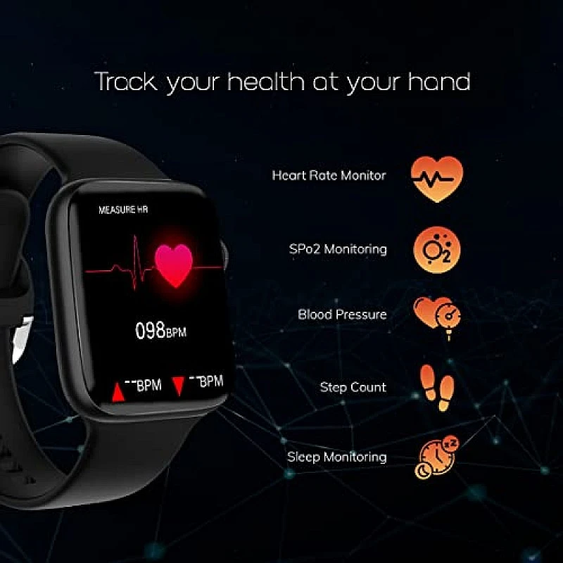 WRISTIO 2 Smartwatch, 1.9" Industry-Leading HD Display, BT Calling, Upto 30 Days Standby Time, Wireless Charging, Rotating Crown, Split Screen, Water Resistant, AI-Enabled Health Monitor, Black WRISTIO 2 Smartwatch, 1.9" Industry-Leading HD Display, BT Calling, Upto 30 Days Standby Time, Wireless Charging, Rotating Crown, Split Screen, Water Resistant, AI-Enabled Health Monitor, Black