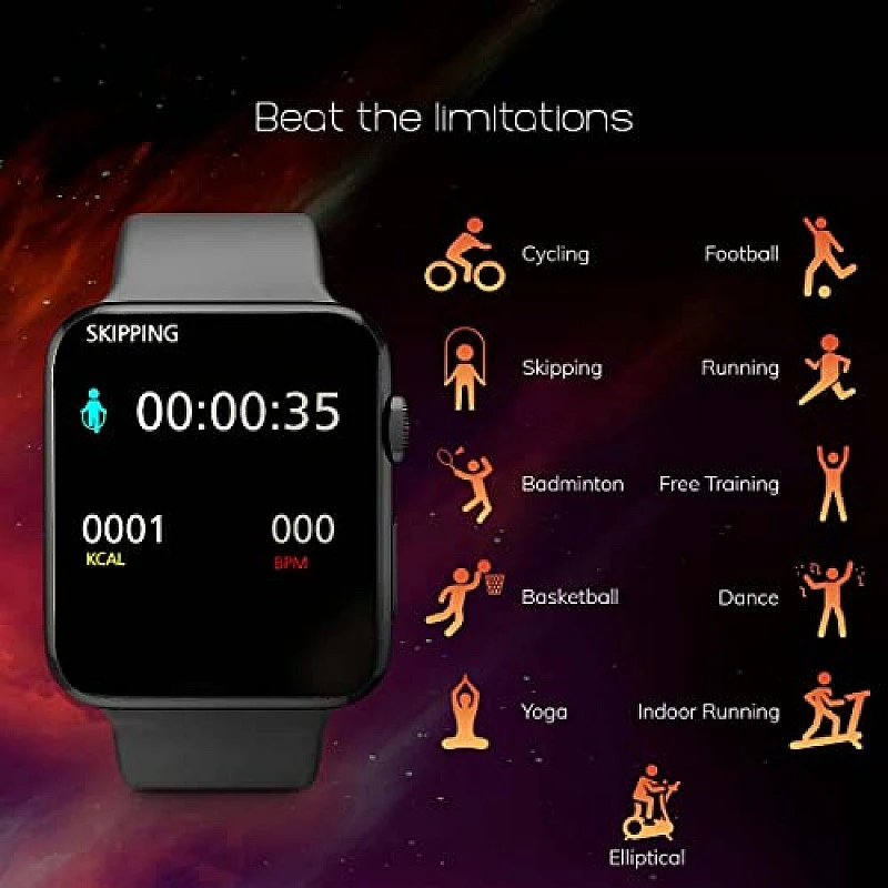 WRISTIO 2 Smartwatch, 1.9" Industry-Leading HD Display, BT Calling, Upto 30 Days Standby Time, Wireless Charging, Rotating Crown, Split Screen, Water Resistant, AI-Enabled Health Monitor, Black WRISTIO 2 Smartwatch, 1.9" Industry-Leading HD Display, BT Calling, Upto 30 Days Standby Time, Wireless Charging, Rotating Crown, Split Screen, Water Resistant, AI-Enabled Health Monitor, Black