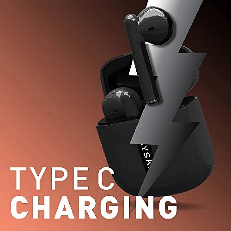 Syska Sonic Buds IEB450 True Wireless Earbuds with Ultra Sync Technology, 20HR Play Time (Jade Black, Made in India) Syska Sonic Buds IEB450 True Wireless Earbuds with Ultra Sync Technology, 20HR Play Time (Jade Black, Made in India)