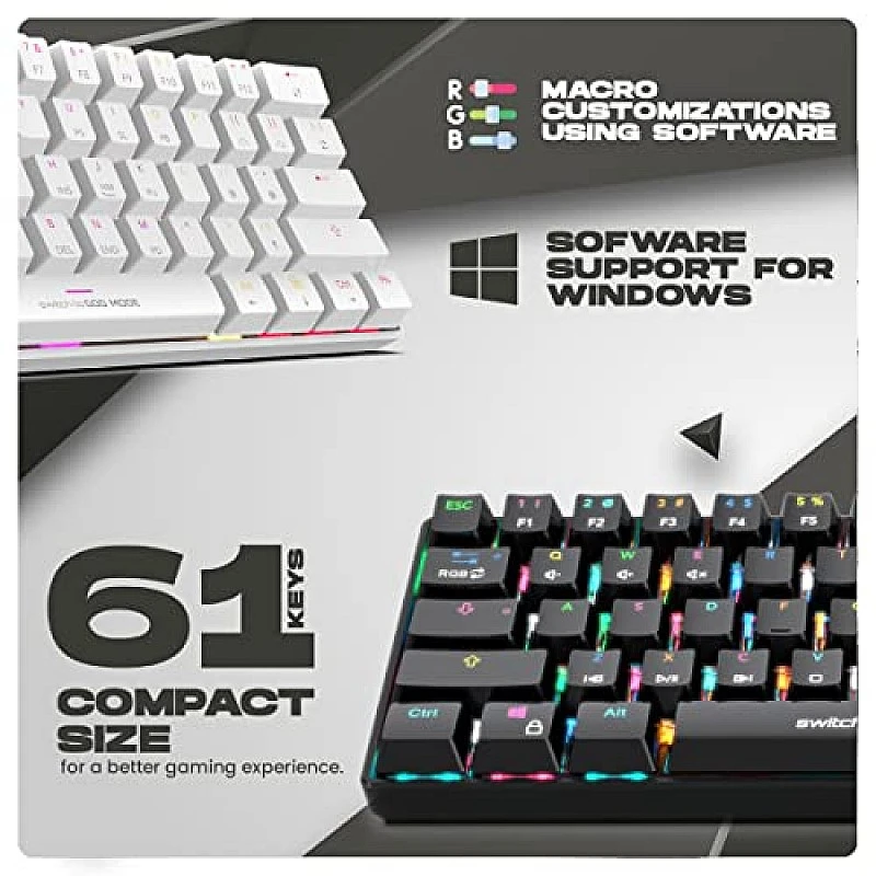 Cosmic Byte CB-GK-32 Themis 61 Key Mechanical Per Key RGB Gaming Keyboard Red Switches Black Cosmic Byte CB-GK-32 Themis 61 Key Mechanical Per Key RGB Gaming Keyboard Red Switches Black