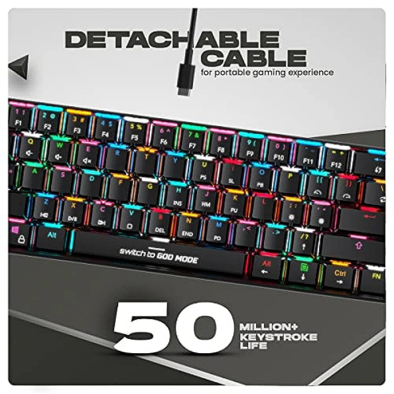 Cosmic Byte CB-GK-32 Themis 61 Key Mechanical Per Key RGB Gaming Keyboard Red Switches Black Cosmic Byte CB-GK-32 Themis 61 Key Mechanical Per Key RGB Gaming Keyboard Red Switches Black