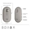 Logitech Pebble Wireless Mouse with Bluetooth or 2.4 GHz Receiver, Silent, Slim Computer Mouse Sand Logitech Pebble Wireless Mouse with Bluetooth or 2.4 GHz Receiver, Silent, Slim Computer Mouse Sand