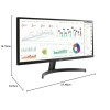 LG 29 INCH Ultra Wide21:9 LCD 2560 X 1080 Pixels IPS Display Monitor 29WL500 (Black)