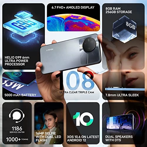 Infinix Note 12 Pro 4G (Tuscany Blue, 8GB RAM 256GB Storage) refurbished