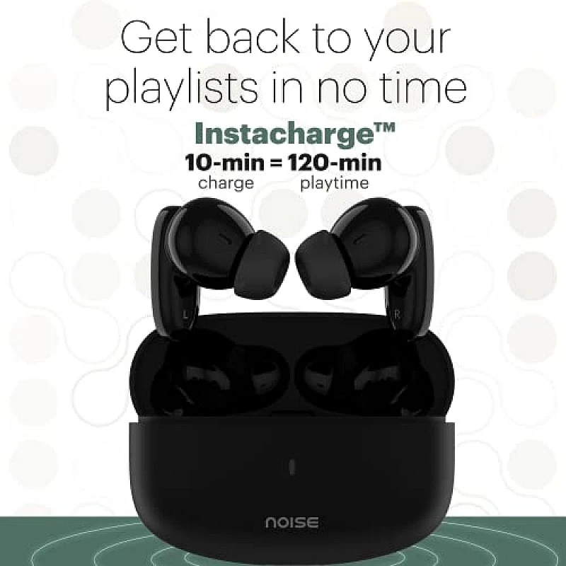 Noise Buds Connect Truly Wireless in Ear Earbuds with 50H Playtime, Quad Mic with ENC, Instacharge (Carbon Black) Noise Buds Connect Truly Wireless in Ear Earbuds with 50H Playtime, Quad Mic with ENC, Instacharge (Carbon Black)