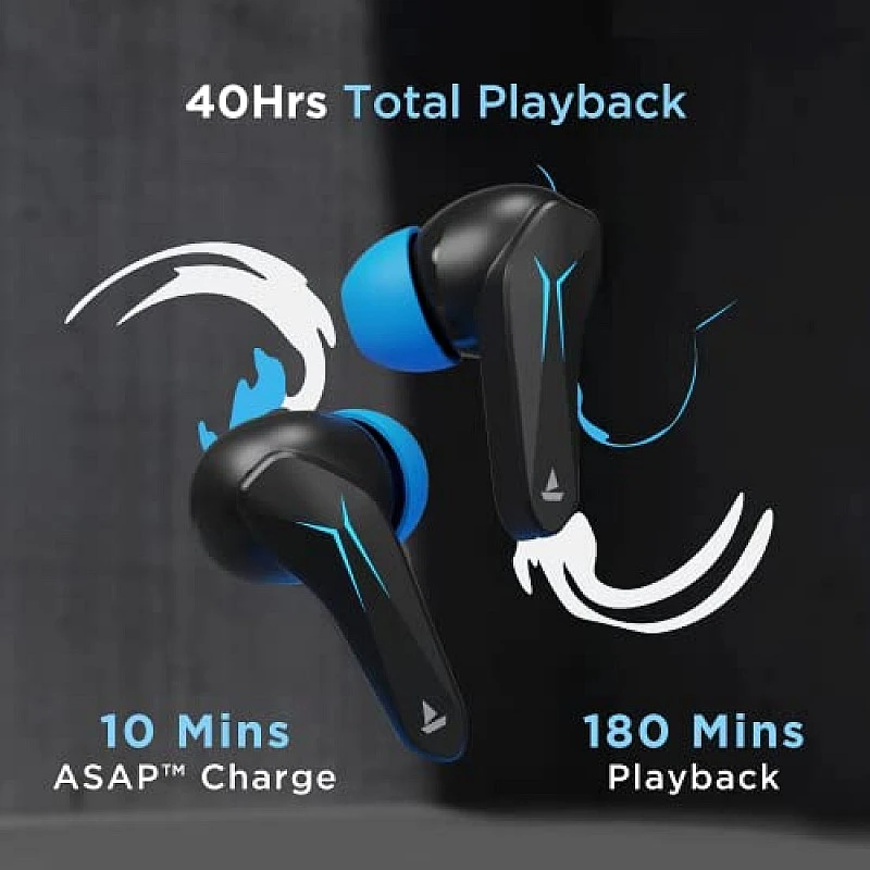 boAt Immortal 121 TWS Wireless Gaming in Ear Earbuds with Beast Mode(40ms Low Latency), 40H Playtime, Blazing LEDs, (Black Sabre) boAt Immortal 121 TWS Wireless Gaming in Ear Earbuds with Beast Mode(40ms Low Latency), 40H Playtime, Blazing LEDs, (Black Sabre)