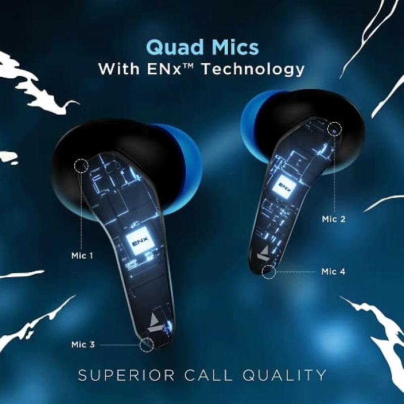 boAt Immortal 121 TWS Wireless Gaming in Ear Earbuds with Beast Mode(40ms Low Latency), 40H Playtime, Blazing LEDs, (Black Sabre) boAt Immortal 121 TWS Wireless Gaming in Ear Earbuds with Beast Mode(40ms Low Latency), 40H Playtime, Blazing LEDs, (Black Sabre)