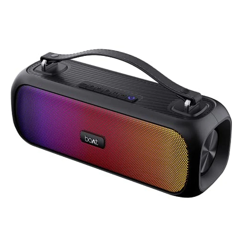 boAt Stone Symphony Portable Bluetooth Speaker with 20W RMS Stereo Sound Party LEDs Midnight Black boAt Stone Symphony Portable Bluetooth Speaker with 20W RMS Stereo Sound Party LEDs Midnight Black