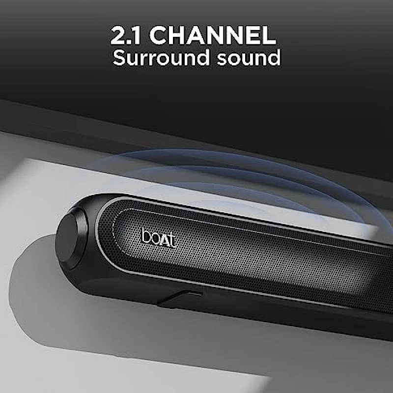 boAt Aavante Bar 1650D Bluetooth Soundbar with Dolby Audio, 120W (Pitch Black) boAt Aavante Bar 1650D Bluetooth Soundbar with Dolby Audio, 120W (Pitch Black)