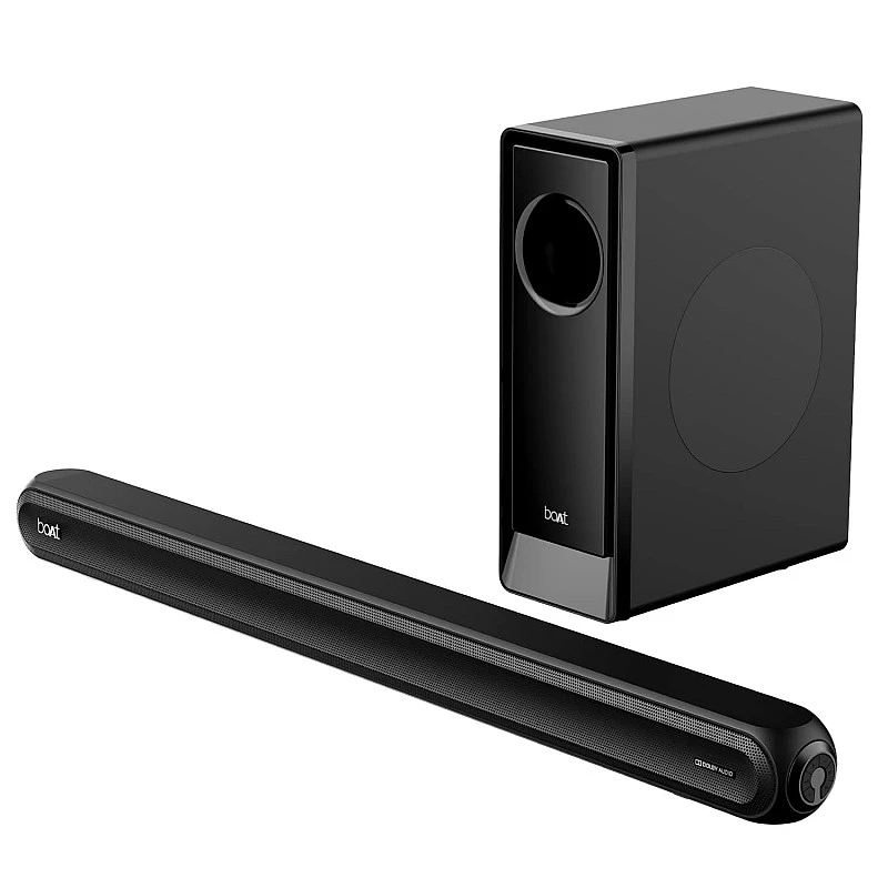 boAt Aavante Bar 1650D Bluetooth Soundbar with Dolby Audio, 120W (Pitch Black) boAt Aavante Bar 1650D Bluetooth Soundbar with Dolby Audio, 120W (Pitch Black)